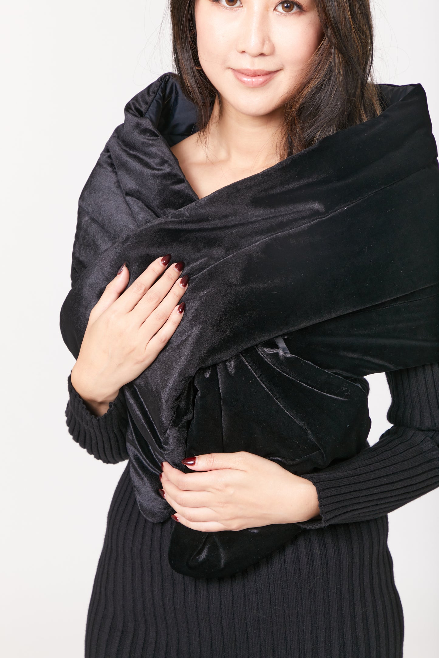 Padded Velvet Re-poly Reversible Scarf
