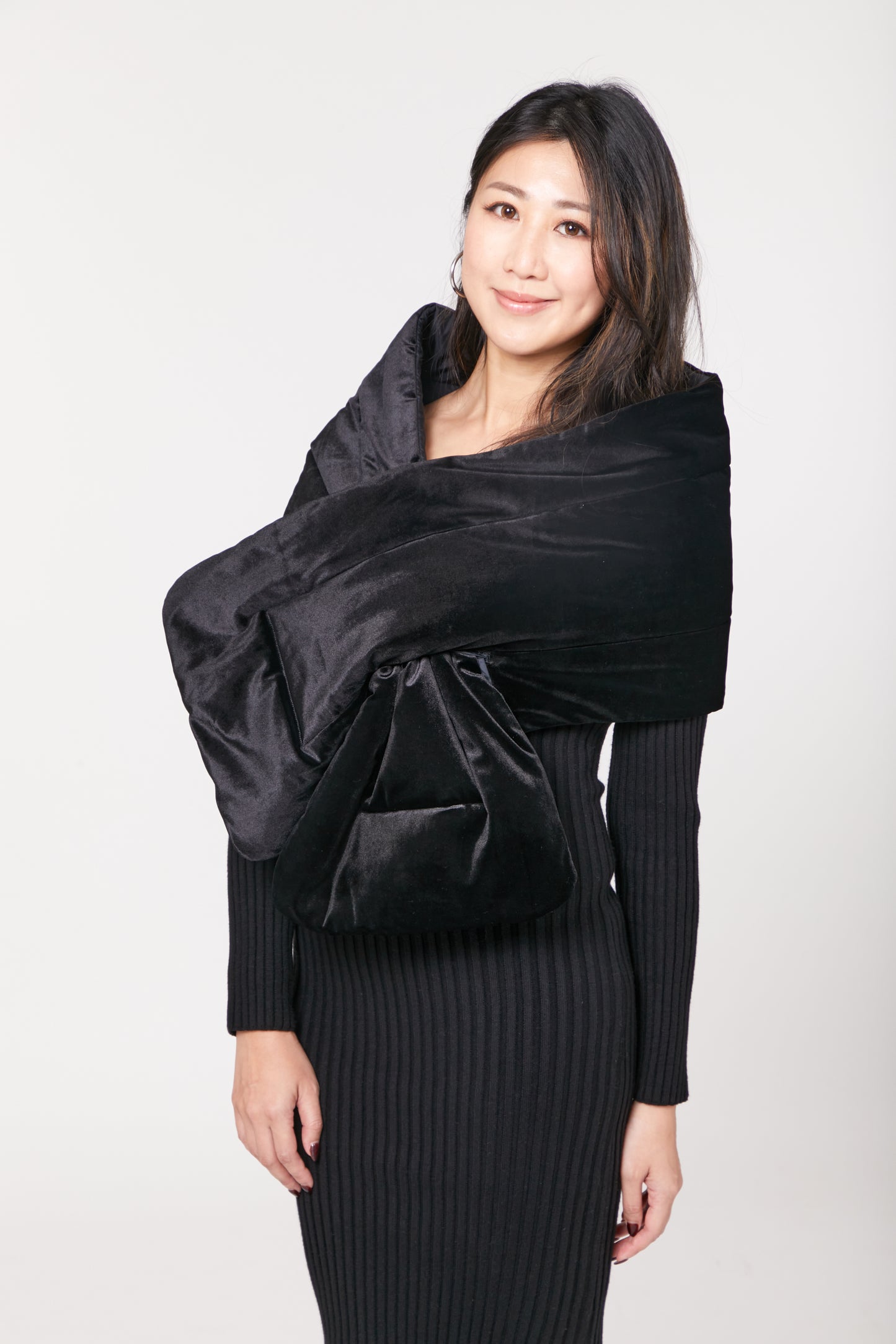 Padded Velvet Re-poly Reversible Scarf