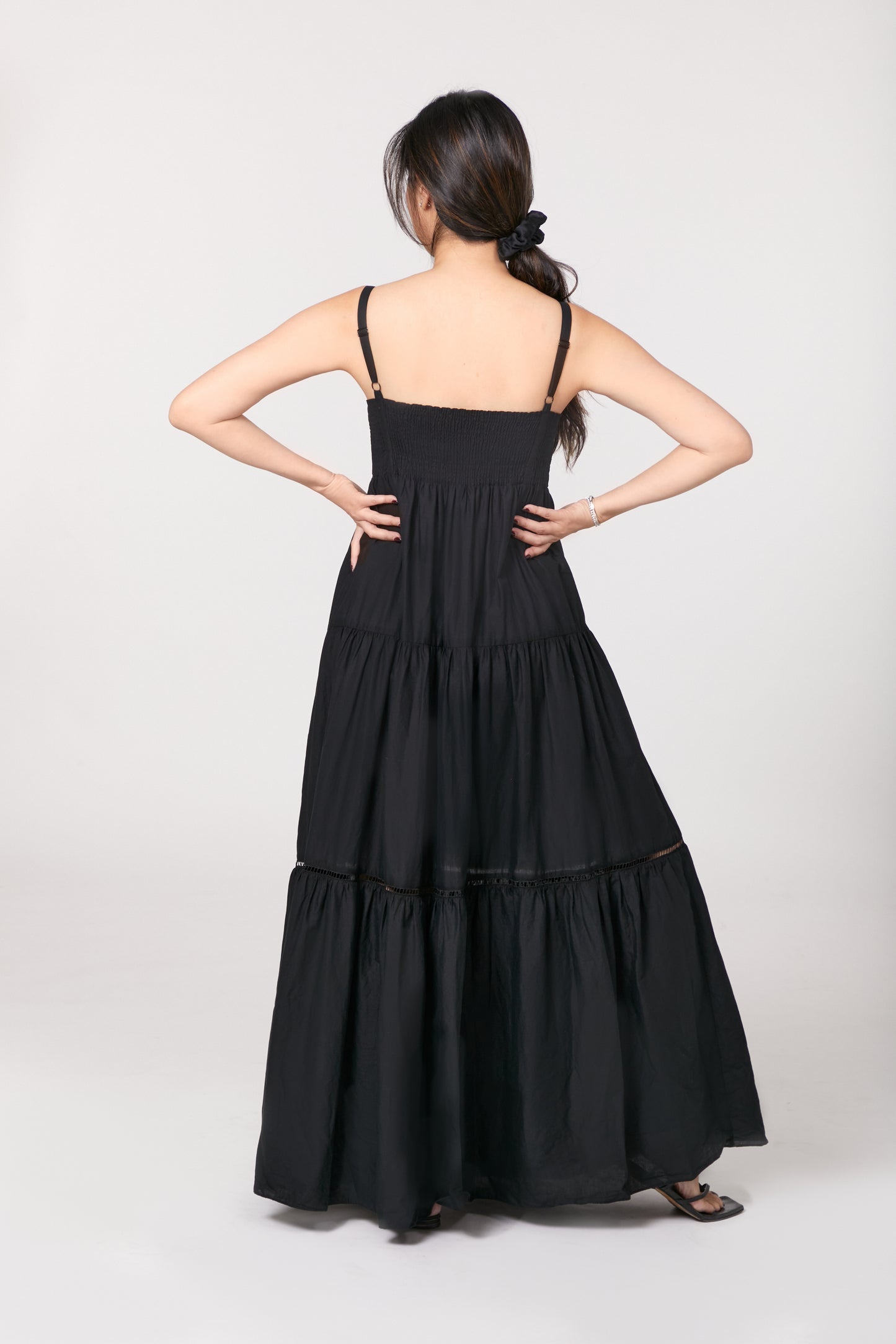 Button Down 3-tier Tea Dress